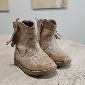 Old Navy Glittery Tan Kids Boots